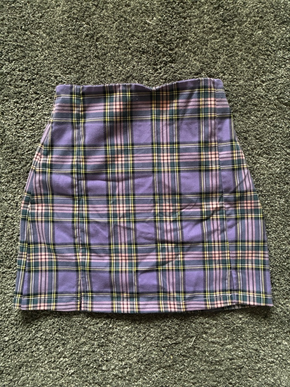 Plaid Purple Pencil Skirt